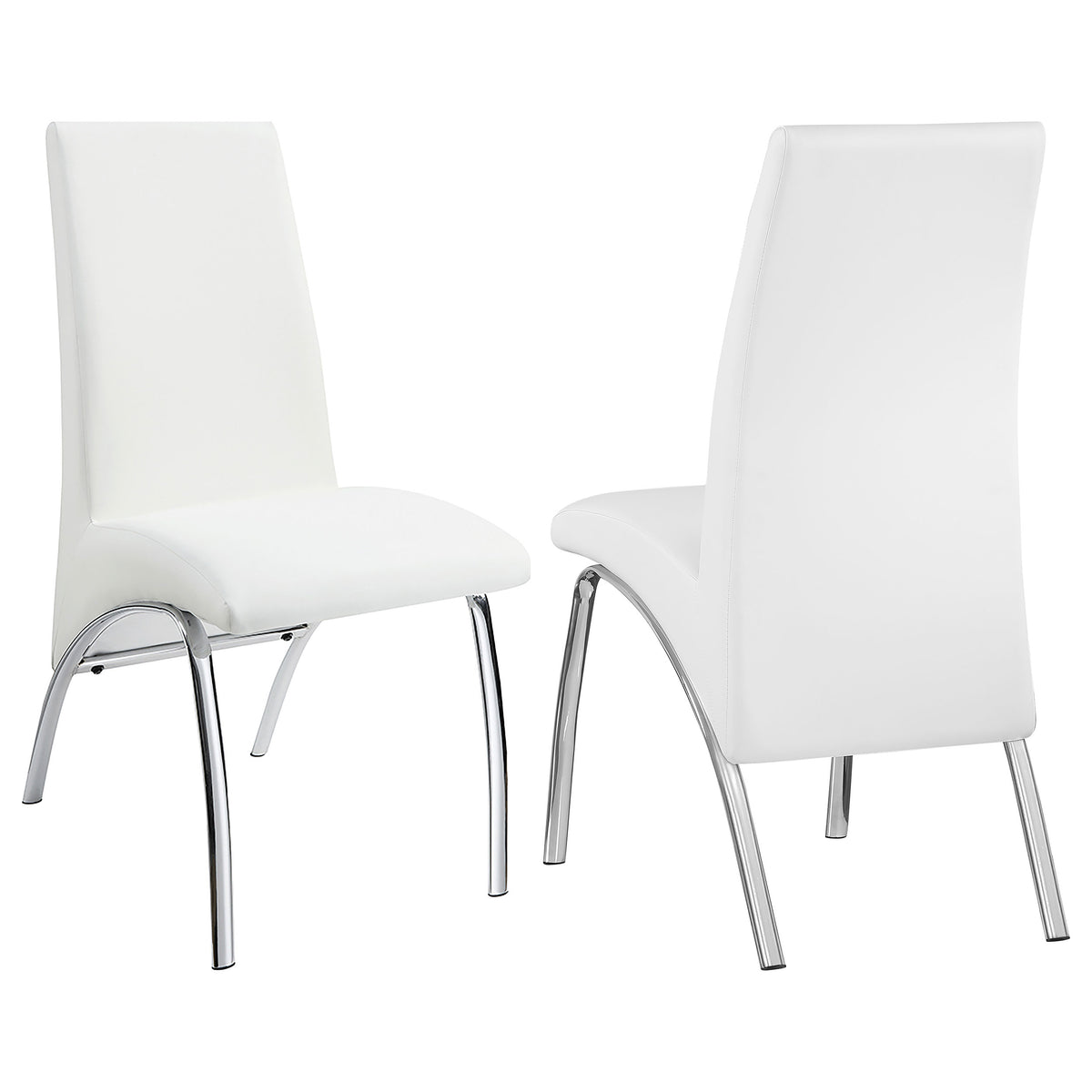 Best Furniture Outlet - Coaster - Bishop Upholstered Dining Side Chair White (Set of 2) - 121572