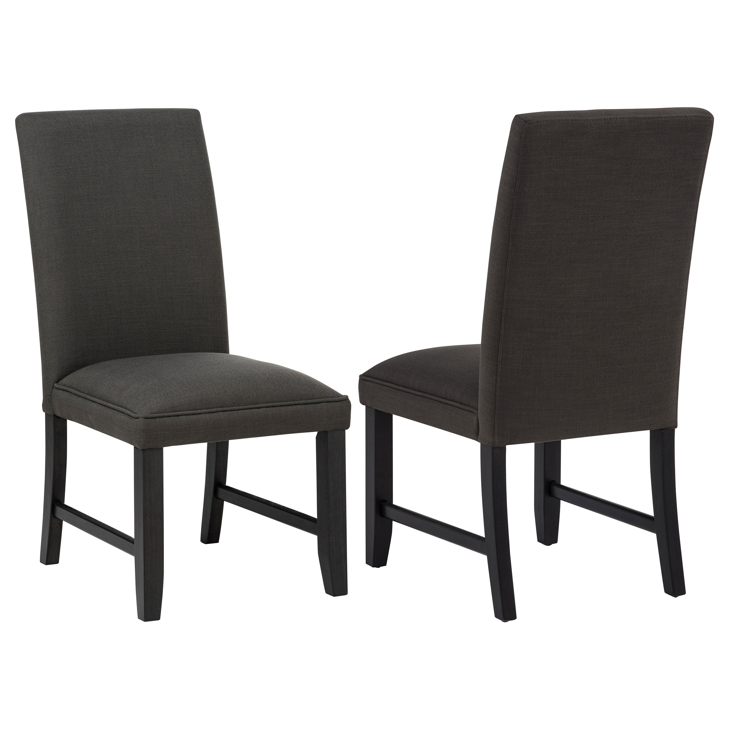 Best Furniture Outlet - Coaster - Berning Fabric Upholstered Parson Side Chair Charcoal (Set of 2) - 121702CHR