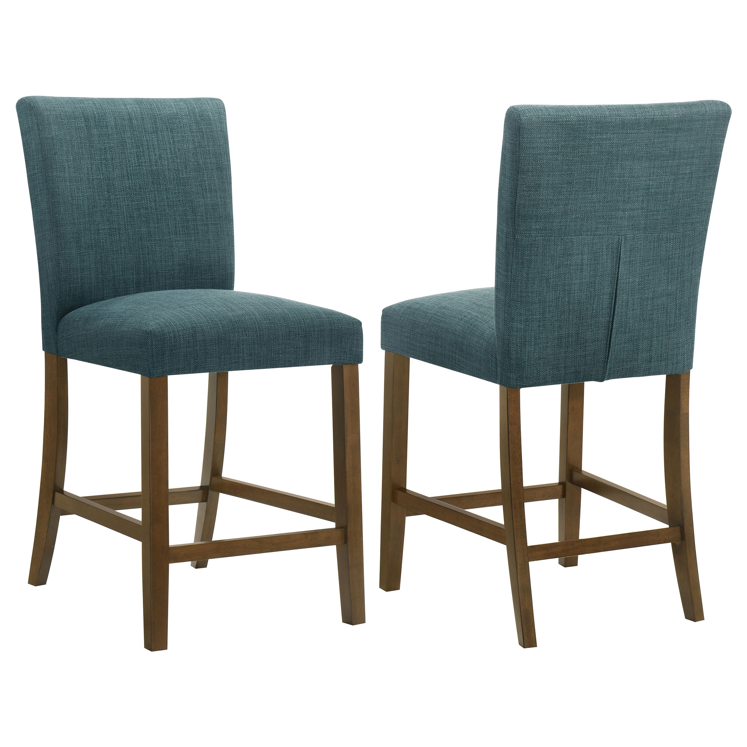 Best Furniture Outlet - Coaster - Paxton Upholstered Counter Height Dining Chair Teal Blue (Set of 2) - 122179TLB