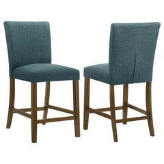 Best Furniture Outlet - Coaster - Paxton Upholstered Counter Height Dining Chair Teal Blue (Set of 2) - 122179TLB