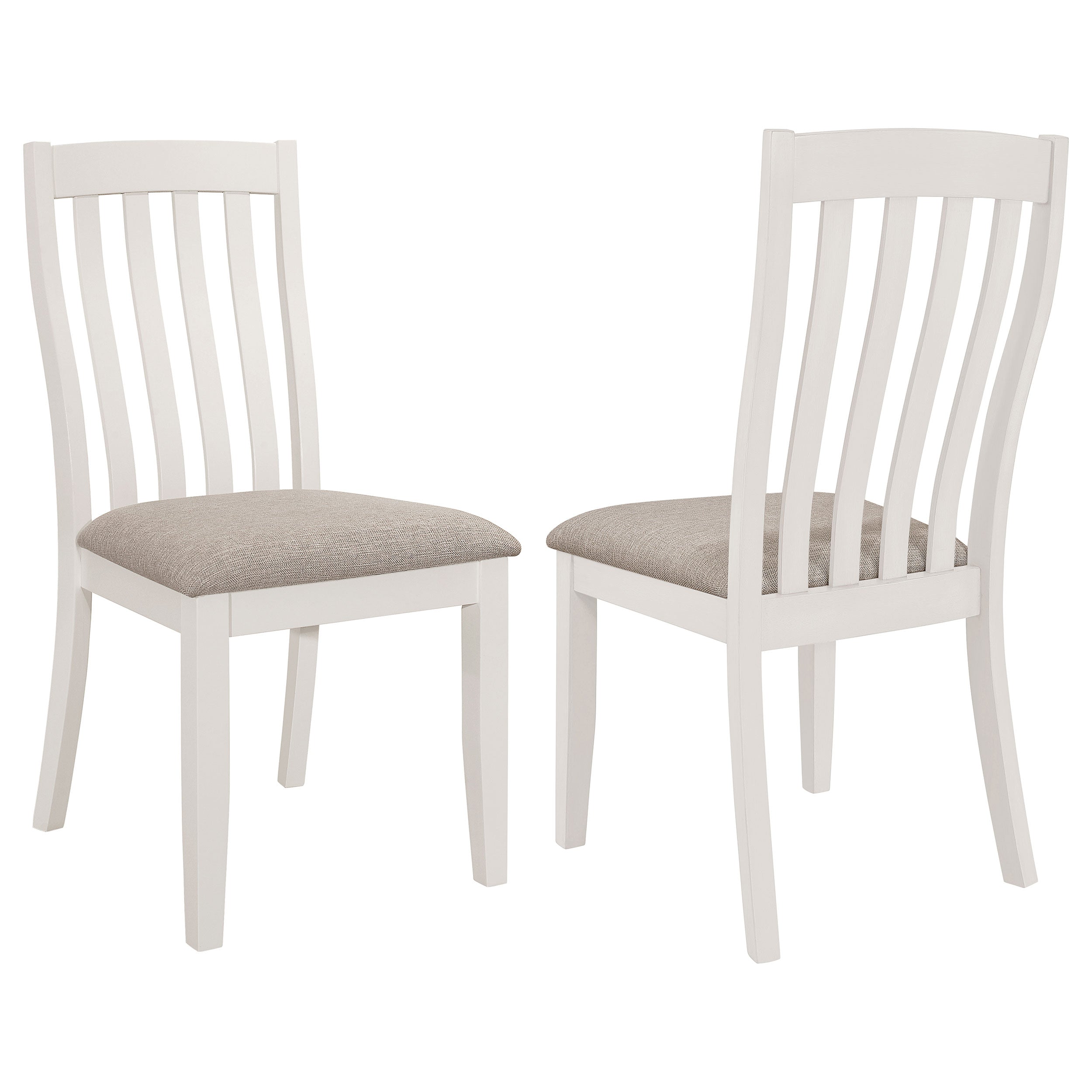 Best Furniture Outlet - Coaster - Nogales Wood Dining Side Chair Off White (Set of 2) - 122302
