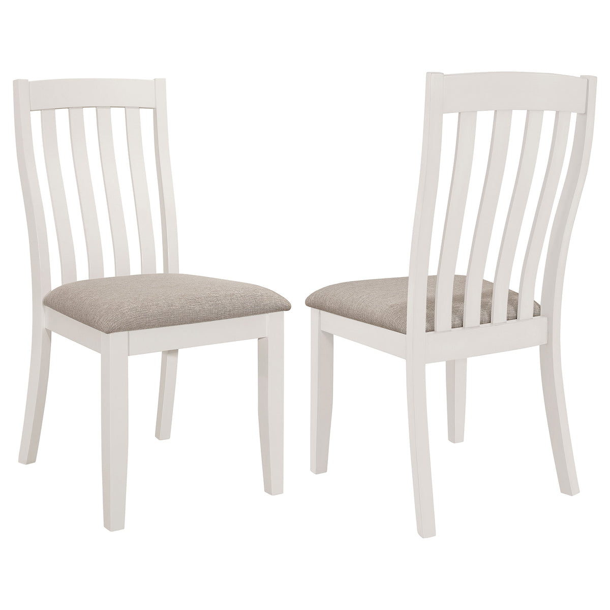 Best Furniture Outlet - Coaster - Nogales Wood Dining Side Chair Off White (Set of 2) - 122302