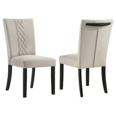 Best Furniture Outlet - Coaster - Malia Fabric Upholstered Dining Side Chair Beige (Set of 2) - 122342