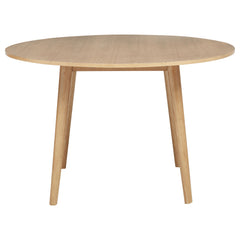 Andrews 5-piece Round Dining Table Set Light Ash and Black