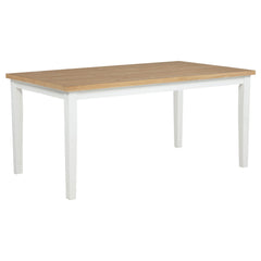 Best Furniture Outlet - Coaster - Andrews 66-inch Rectangular Dining Table Light Ash and White - 122501