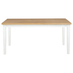 Andrews 66-inch Rectangular Dining Table Light Ash and White