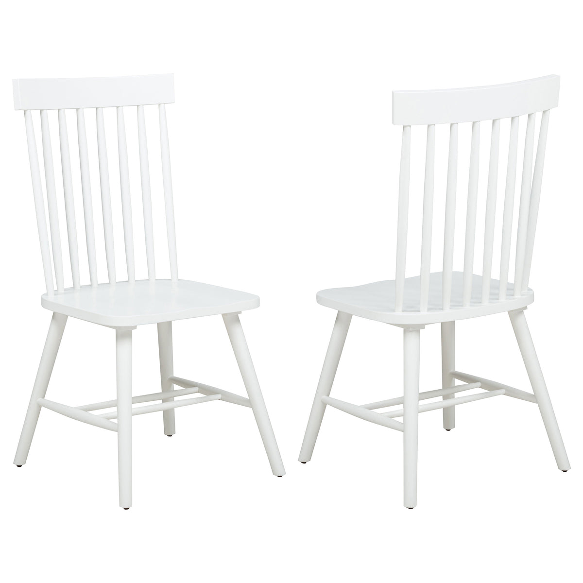 Best Furniture Outlet - Coaster - Andrews Windsor Spindle Back Dining Side Chair White (Set of 2) - 122502WHT