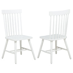 Best Furniture Outlet - Coaster - Andrews Windsor Spindle Back Dining Side Chair White (Set of 2) - 122502WHT