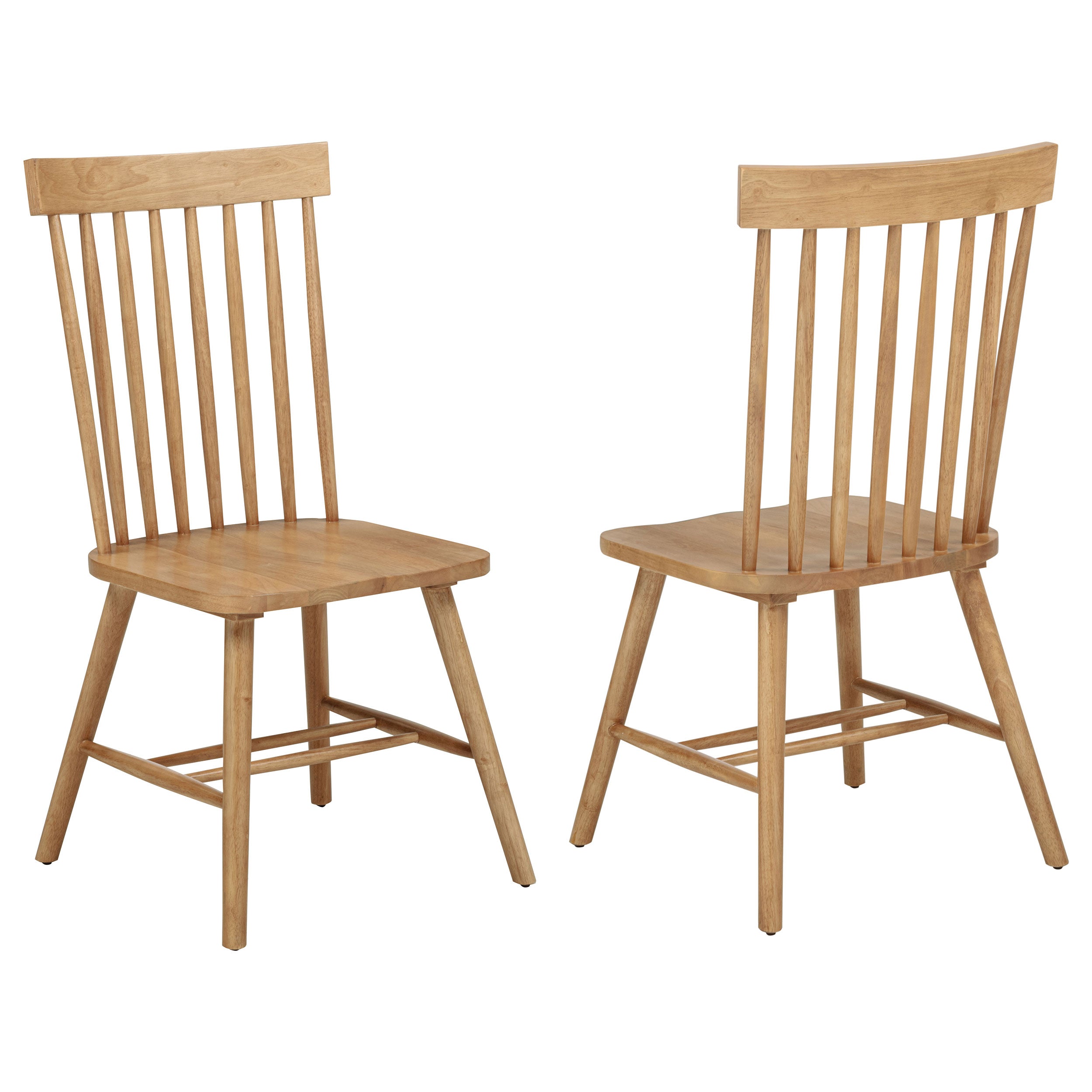Best Furniture Outlet - Coaster - Andrews Windsor Spindle Back Dining Side Chair Light Ash (Set of 2) - 122502