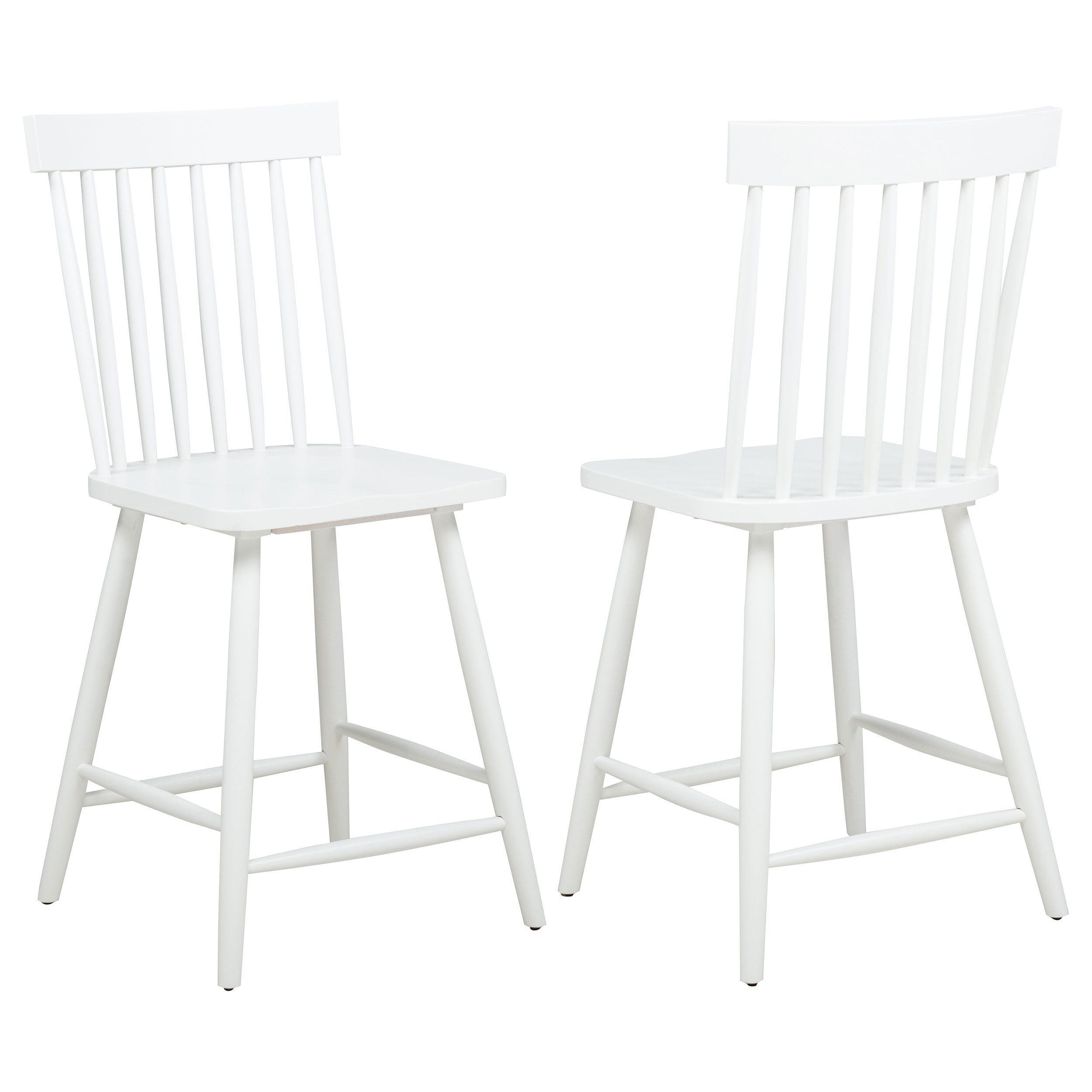 Best Furniture Outlet - Coaster - Andrews Windsor Counter Height Dining Side Chair White (Set of 2) - 122509WHT
