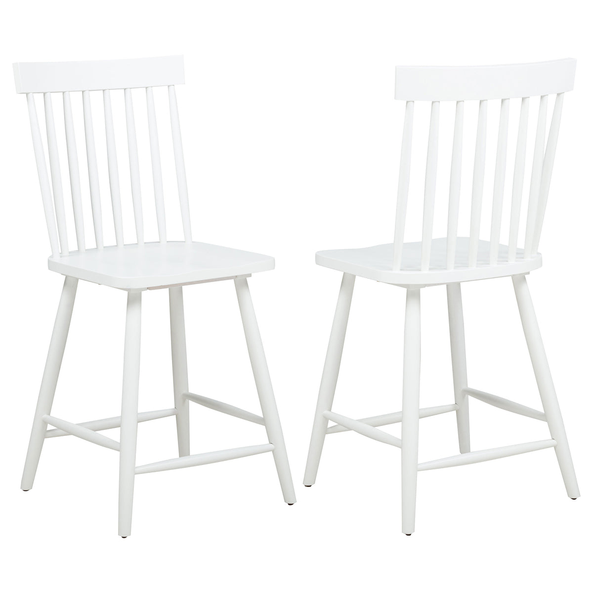 Best Furniture Outlet - Coaster - Andrews Windsor Counter Height Dining Side Chair White (Set of 2) - 122509WHT