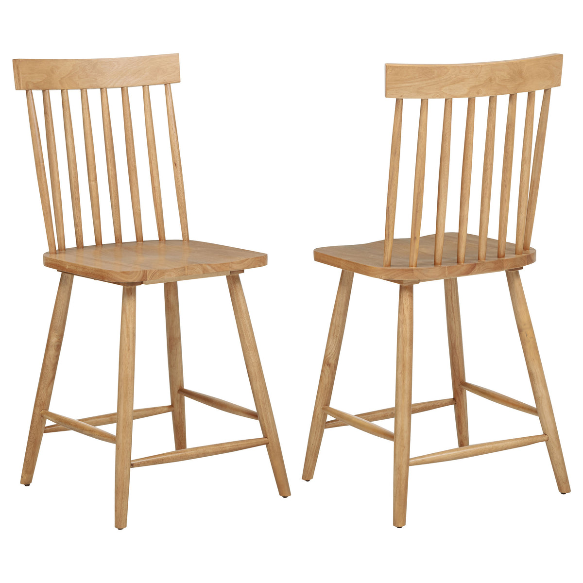 Best Furniture Outlet - Coaster - Andrews Windsor Counter Height Dining Side Chair Light Ash (Set of 2) - 122509