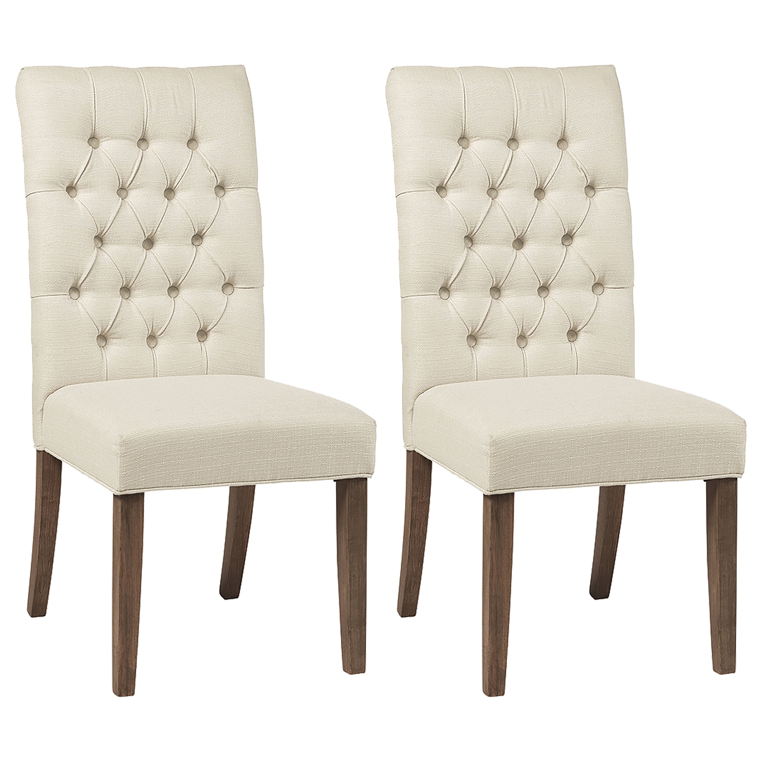 Best Furniture Outlet - Coaster - Douglas Upholstered Dining Side Chair Oatmeal (Set of 2) - 123052