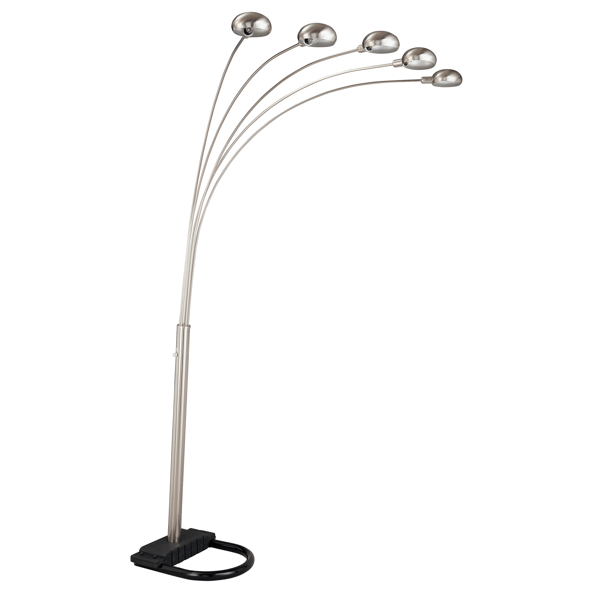 Best Furniture Outlet - Coaster - Kayd 92-inch Arc 5-light Dome Shade Metal Floor Lamp Chrome - 1243