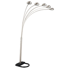 Best Furniture Outlet - Coaster - Kayd 92-inch Arc 5-light Dome Shade Metal Floor Lamp Chrome - 1243