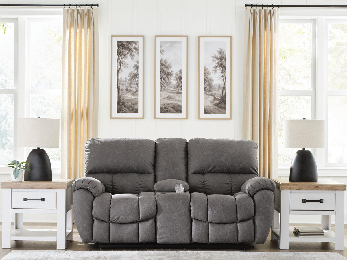 Best Furniture Outlet - Ashley Furniture - Bakerstein Living Room - PWR REC Loveseat/CON/ADJ HDRST - PC1250318