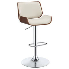 Best Furniture Outlet - Coaster - Folsom Upholstered Adjustable Bar Stool Ecru and Chrome - 130503