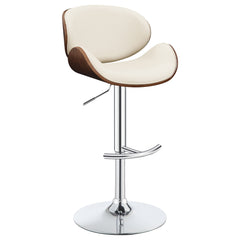 Best Furniture Outlet - Coaster - Harris Adjustable Bar Stool Ecru and Chrome - 130505