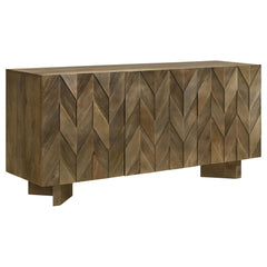 Best Furniture Outlet - Coaster - Tyler 3-door Solid Wood Sideboard Buffet Cabinet Mango Brown - 130515