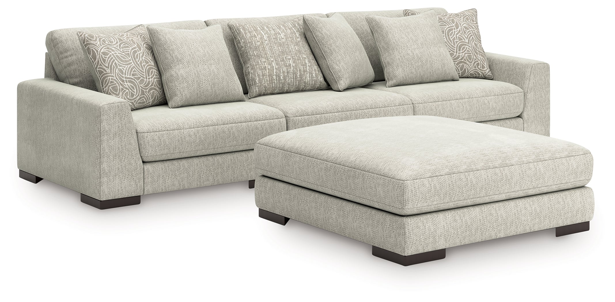 Best Furniture Outlet - Ashley Furniture - Regent Park 3-Piece Sectional and Ottoman - 3-Piece Sectional and Ottoman - 14404U1