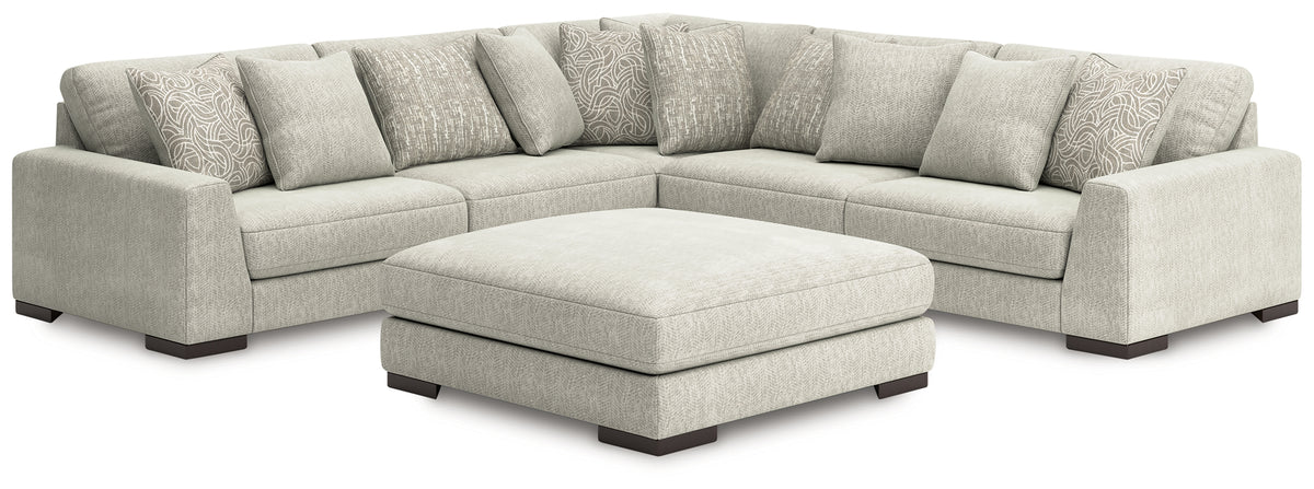 Best Furniture Outlet - Ashley Furniture - Regent Park 5-Piece Sectional with Ottoman - 5-Piece Sectional with Ottoman - 14404U2
