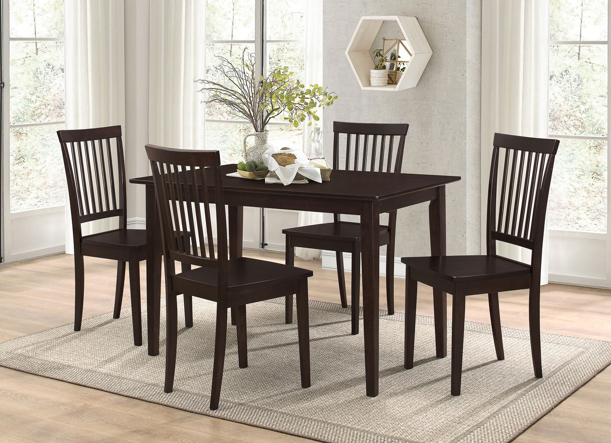 Best Furniture Outlet - Coaster - Gomez 5-piece Rectangular Dining Table Set Cappuccino - 150152