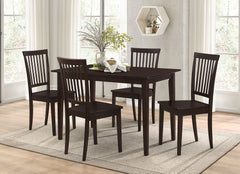 Best Furniture Outlet - Coaster - Gomez 5-piece Rectangular Dining Table Set Cappuccino - 150152