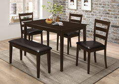 Best Furniture Outlet - Coaster - Guillen 5-piece Rectangular Dining Table Set Cappuccino - 150232