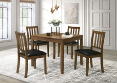 Best Furniture Outlet - Coaster - Parkwood 5-piece Square Dining Table Set Honey Brown - 150400