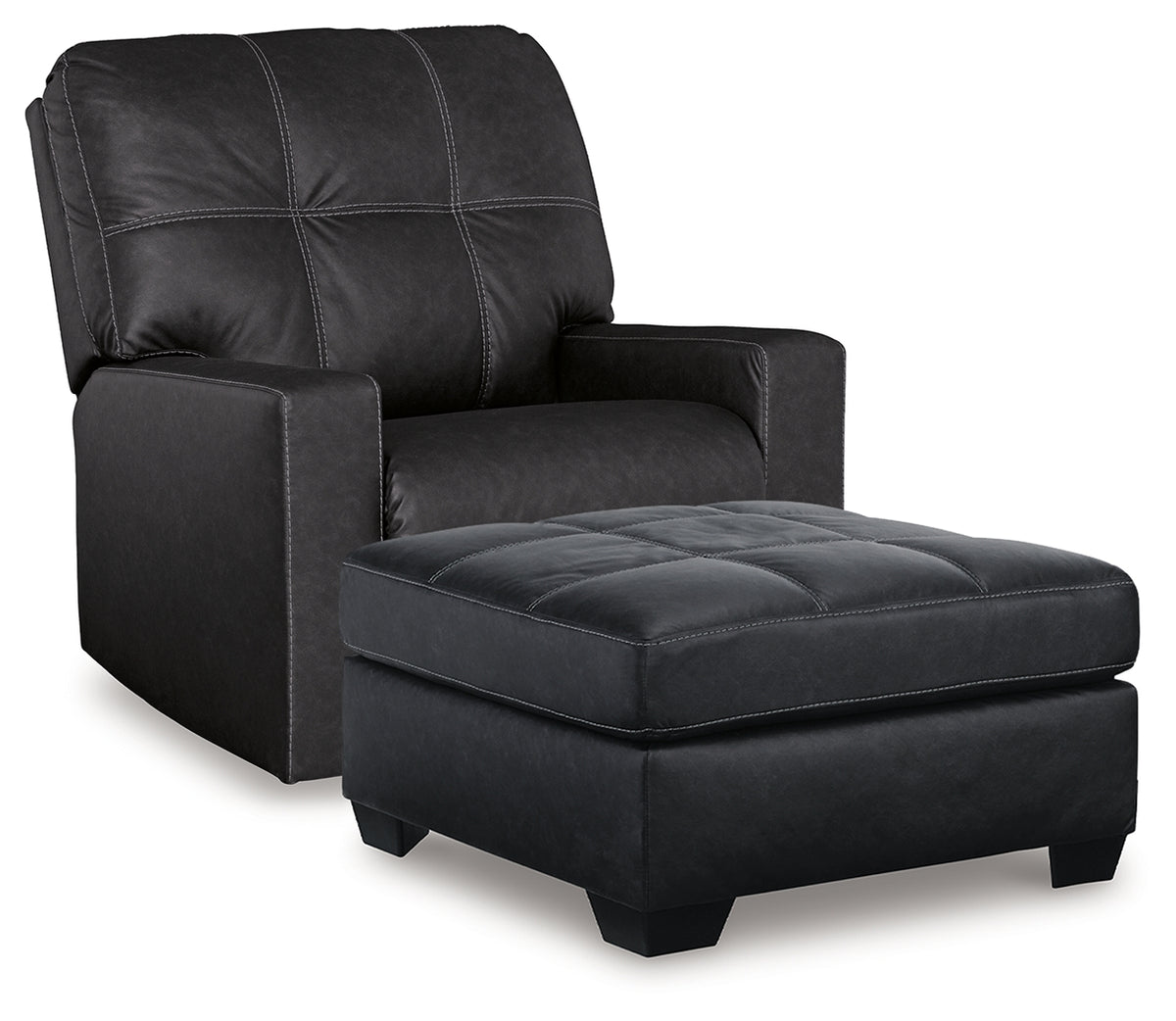 Best Furniture Outlet - Ashley Furniture - Barlin Mills Recliner and Oversized Accent Ottoman - Recliner and Oversized Accent Ottoman - 17004U4