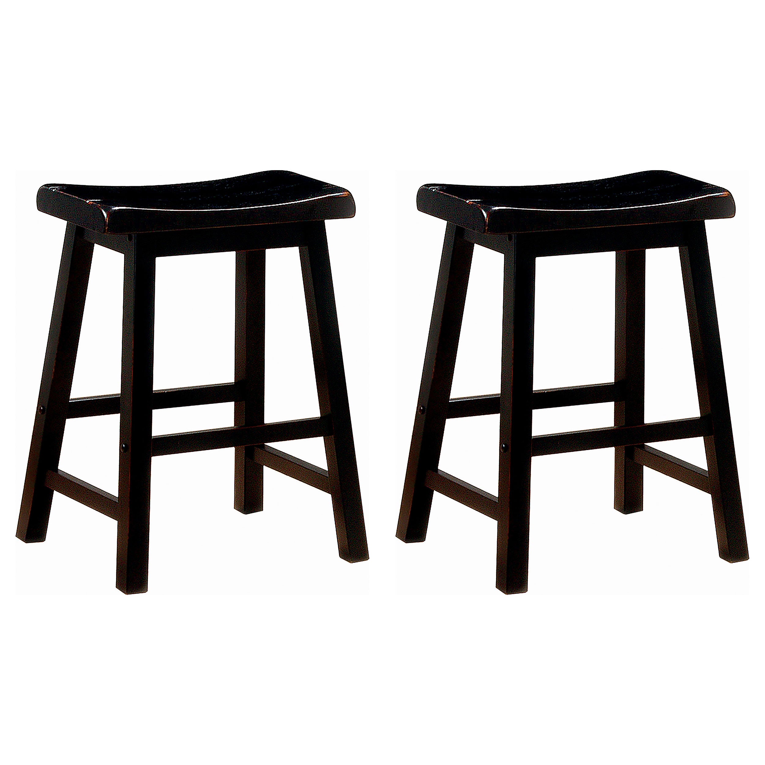 Best Furniture Outlet - Coaster - Durant Wood Backless Counter Stool Black (Set of 2) - 180019