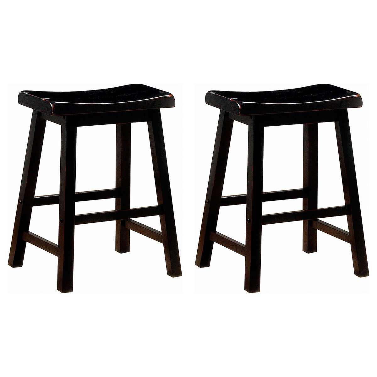Best Furniture Outlet - Coaster - Durant Wood Backless Counter Stool Black (Set of 2) - 180019