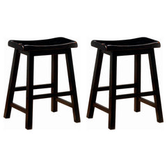 Best Furniture Outlet - Coaster - Durant Wood Backless Counter Stool Black (Set of 2) - 180019