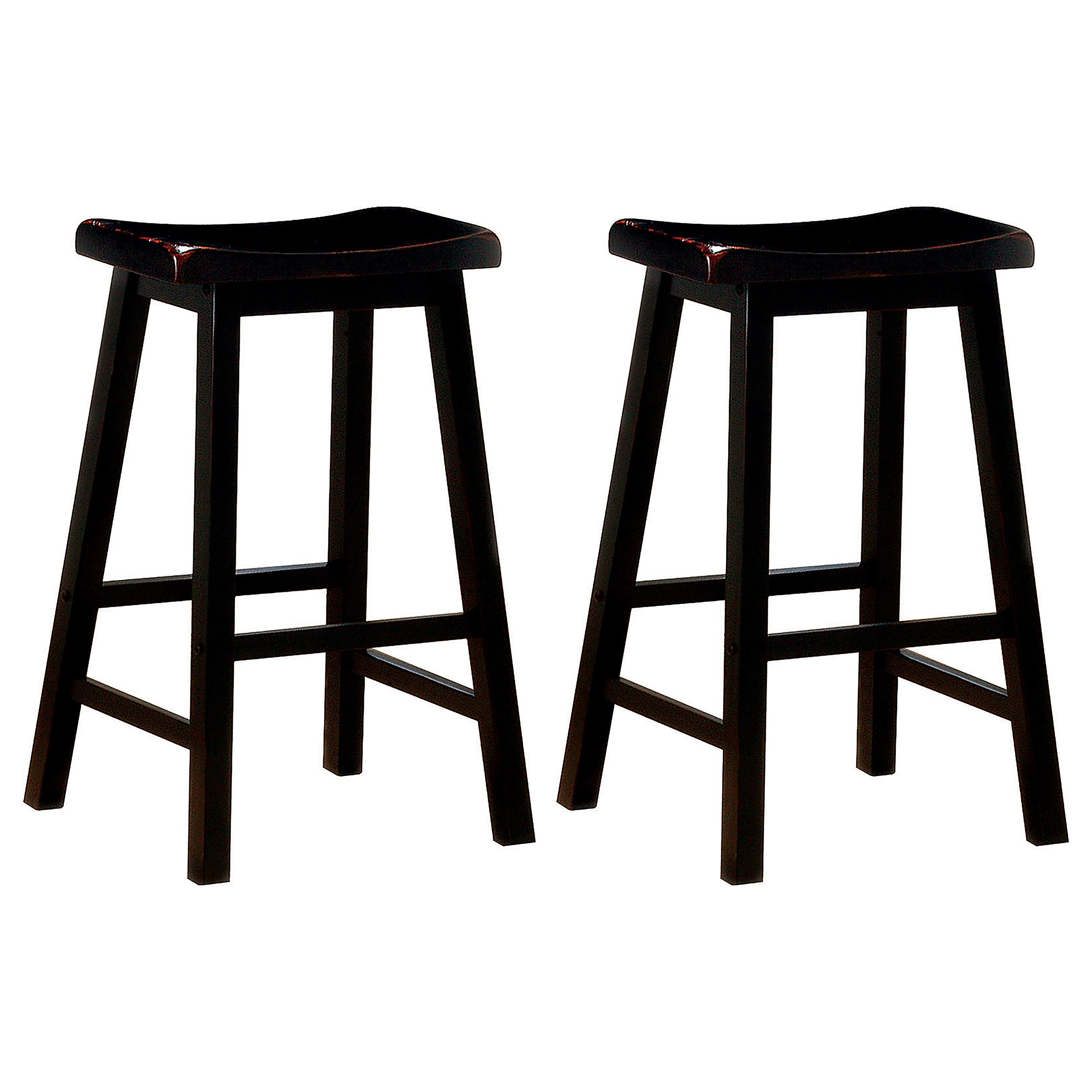 Best Furniture Outlet - Coaster - Durant Wood Backless Bar Stool Black (Set of 2) - 180029