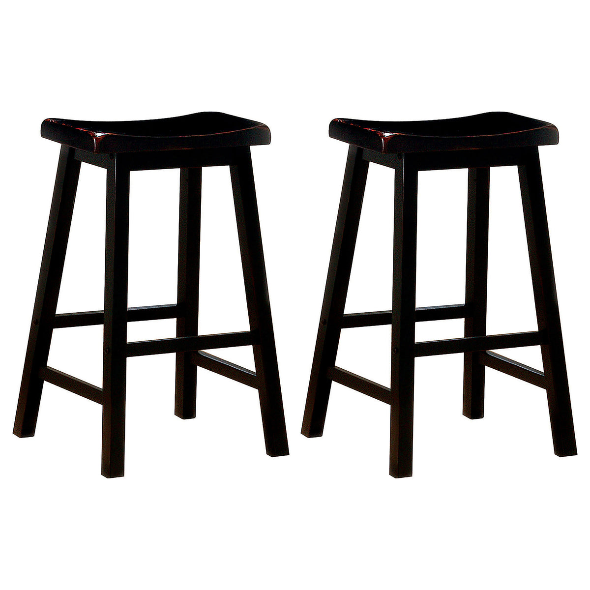 Best Furniture Outlet - Coaster - Durant Wood Backless Bar Stool Black (Set of 2) - 180029