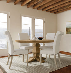 Best Furniture Outlet - Coaster - Florence 5-piece Round Dining Table Set Rustic Honey - 180200-S5B