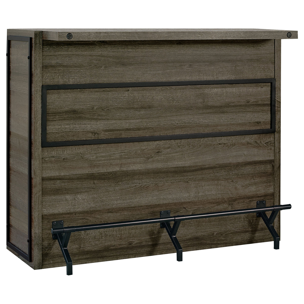 Best Furniture Outlet - Coaster - Joe 5-shelf Composite Wood Home Bar Wine Cabinet Aged Oak - 182071