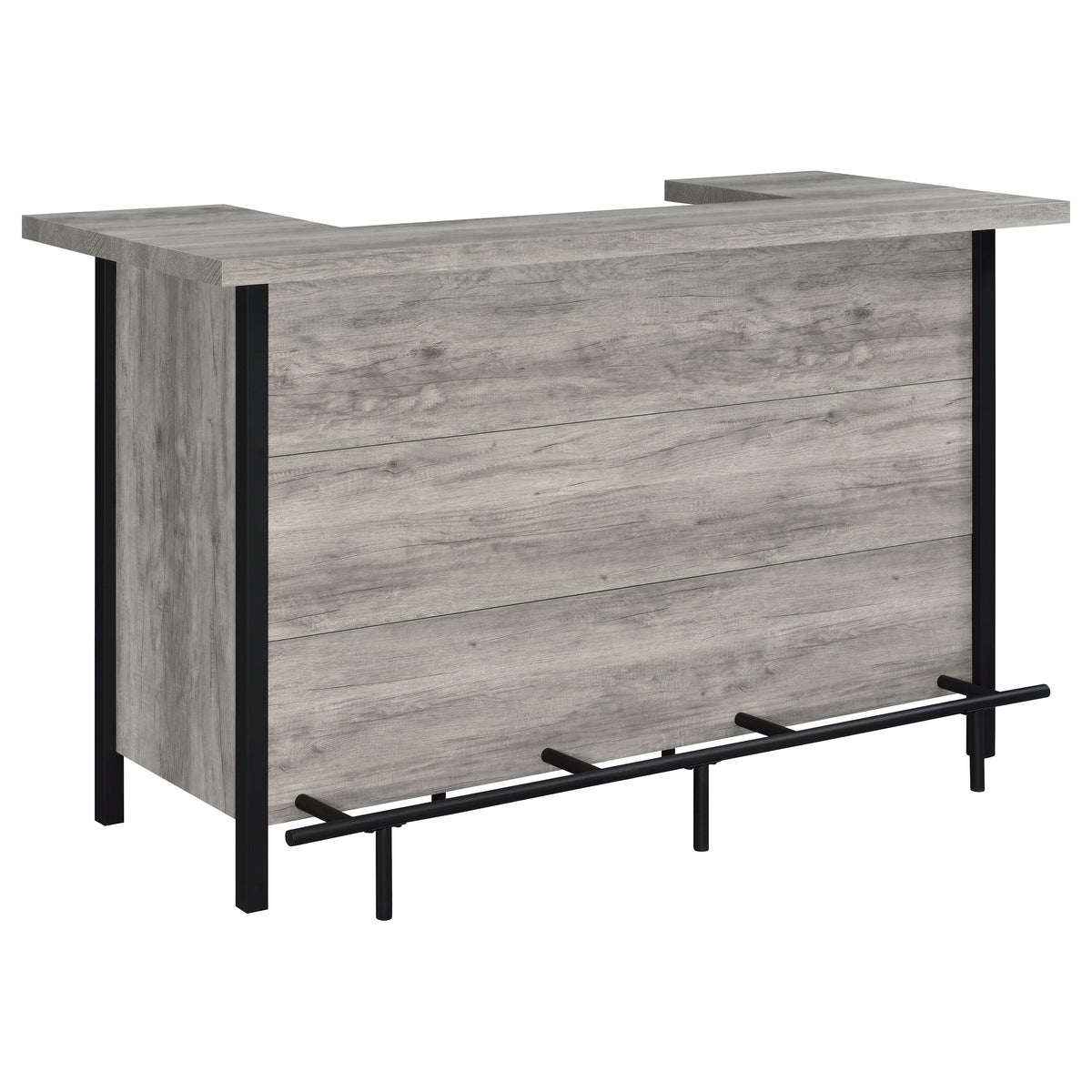 Best Furniture Outlet - Coaster - Bellemore Freestanding Home Bar Wine Cabinet Grey Driftwood - 182105