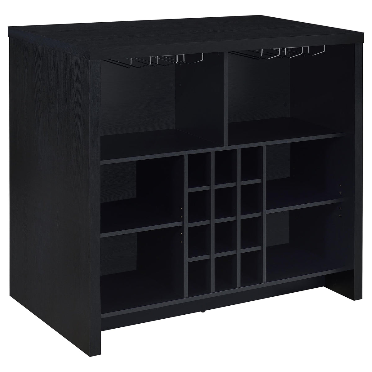 Best Furniture Outlet - Coaster - Topanga Engineered Wood Freestanding Home Bar Black - 182784