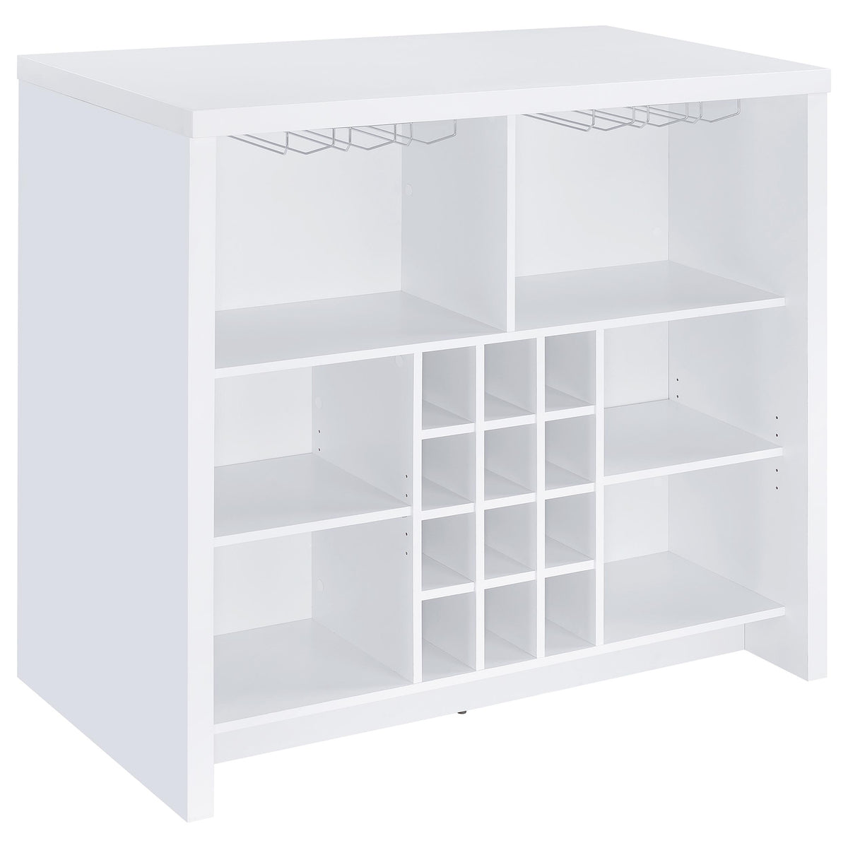 Best Furniture Outlet - Coaster - Topanga Engineered Wood Freestanding Home Bar White - 182786