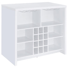 Best Furniture Outlet - Coaster - Topanga Engineered Wood Freestanding Home Bar White - 182786