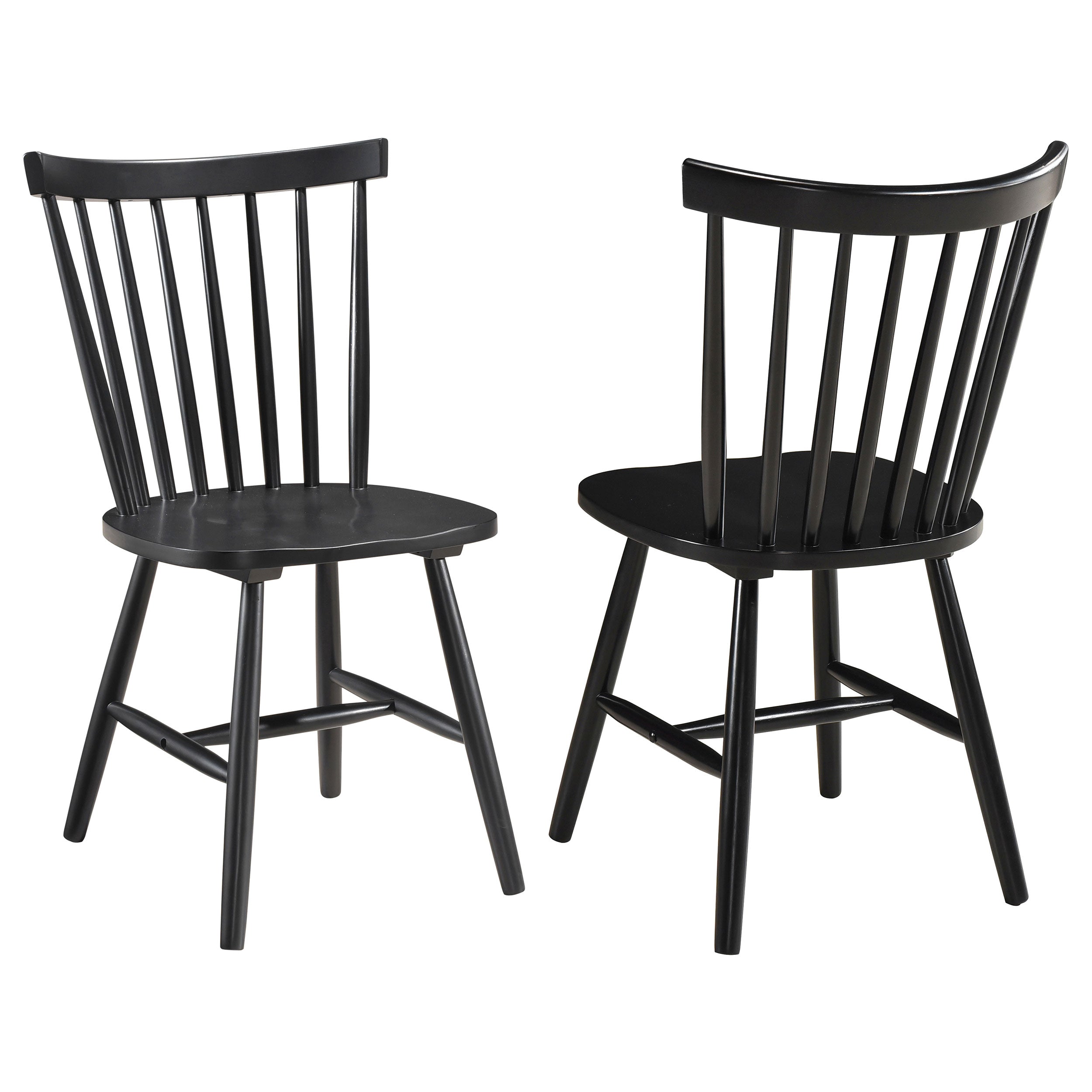 Best Furniture Outlet - Coaster - Hollyoak Windsor Wood Dining Side Chair Black (Set of 2) - 183042