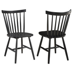 Best Furniture Outlet - Coaster - Hollyoak Windsor Wood Dining Side Chair Black (Set of 2) - 183042