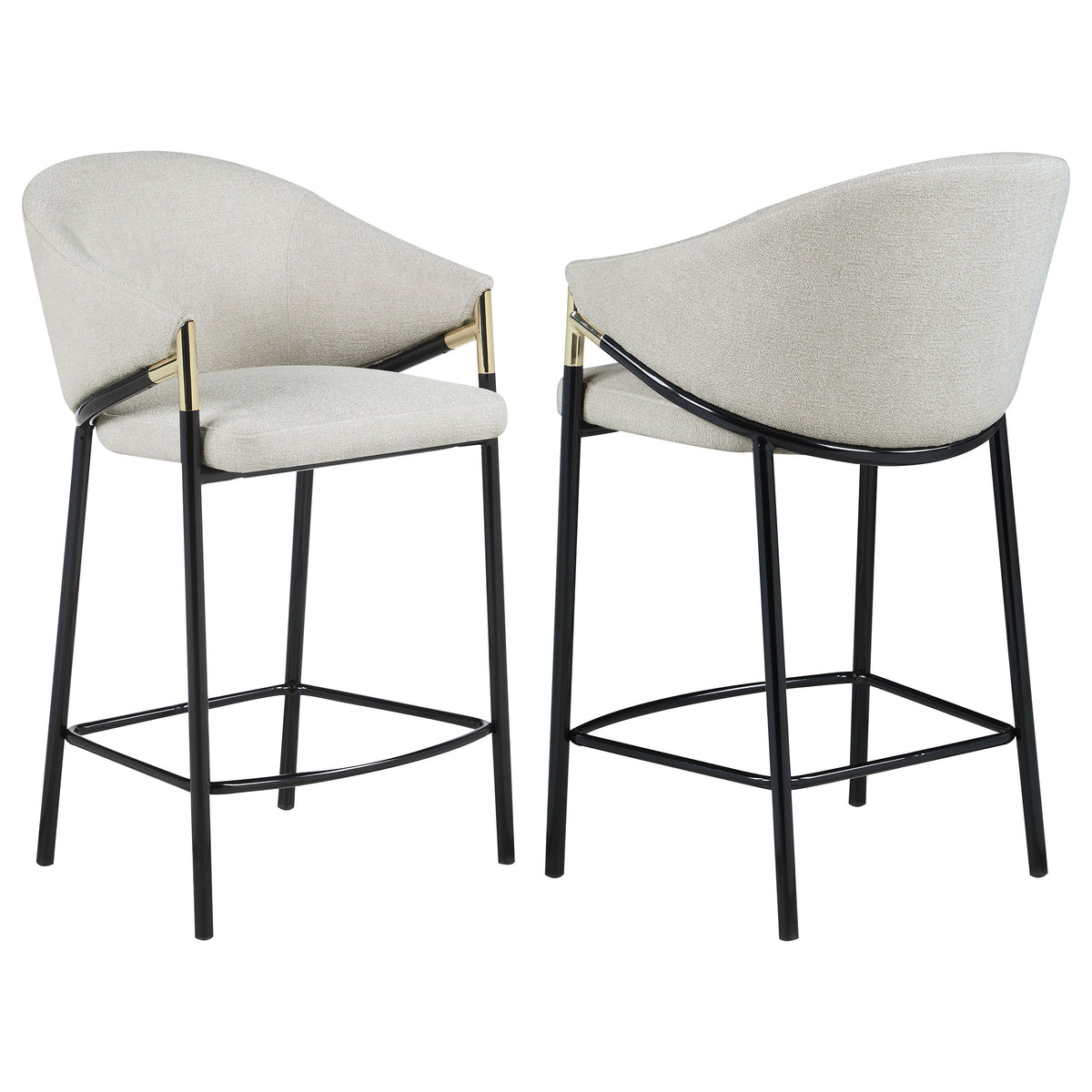 Best Furniture Outlet - Coaster - Chadwick Fabric Upholstered Counter Chair Beige (Set of 2) - 183436