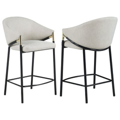 Best Furniture Outlet - Coaster - Chadwick Fabric Upholstered Counter Chair Beige (Set of 2) - 183436
