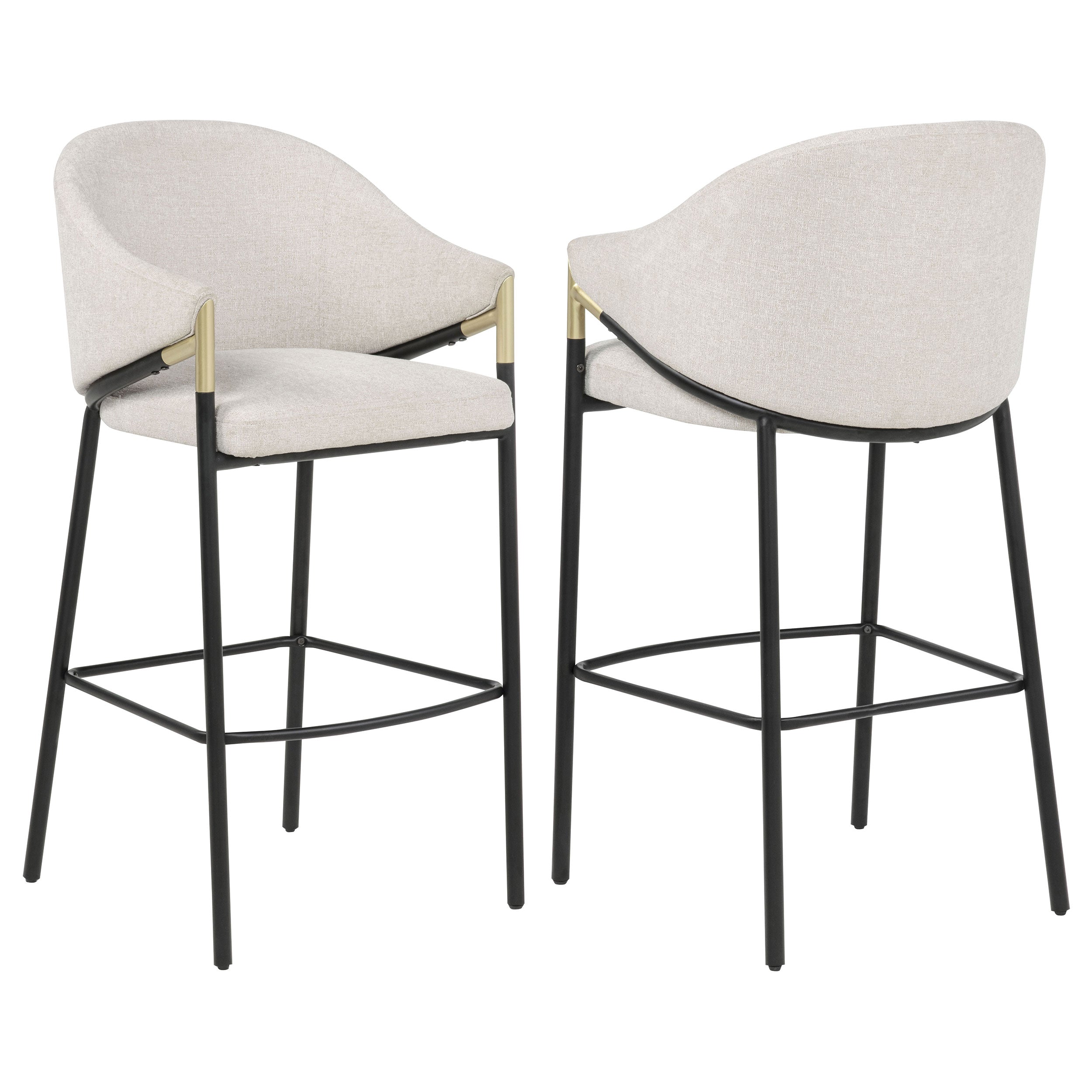 Best Furniture Outlet - Coaster - Chadwick Fabric Upholstered Bar Chair Beige (Set of 2) - 183437N