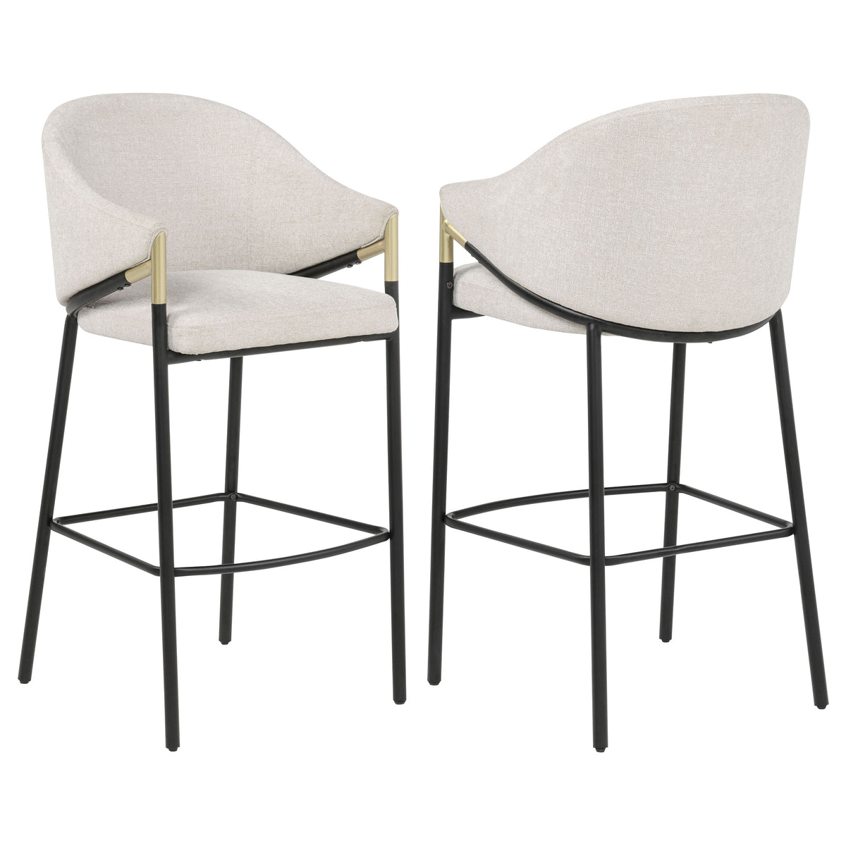 Best Furniture Outlet - Coaster - Chadwick Fabric Upholstered Bar Chair Beige (Set of 2) - 183437N