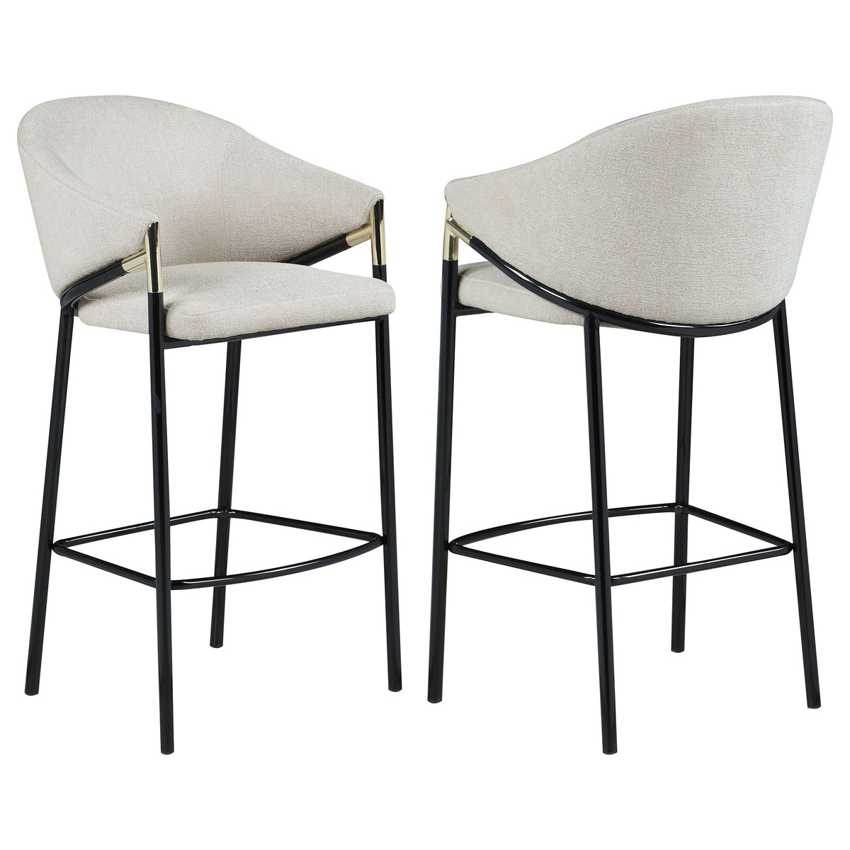 Best Furniture Outlet - Coaster - Chadwick Fabric Upholstered Bar Chair Beige (Set of 2) - 183437