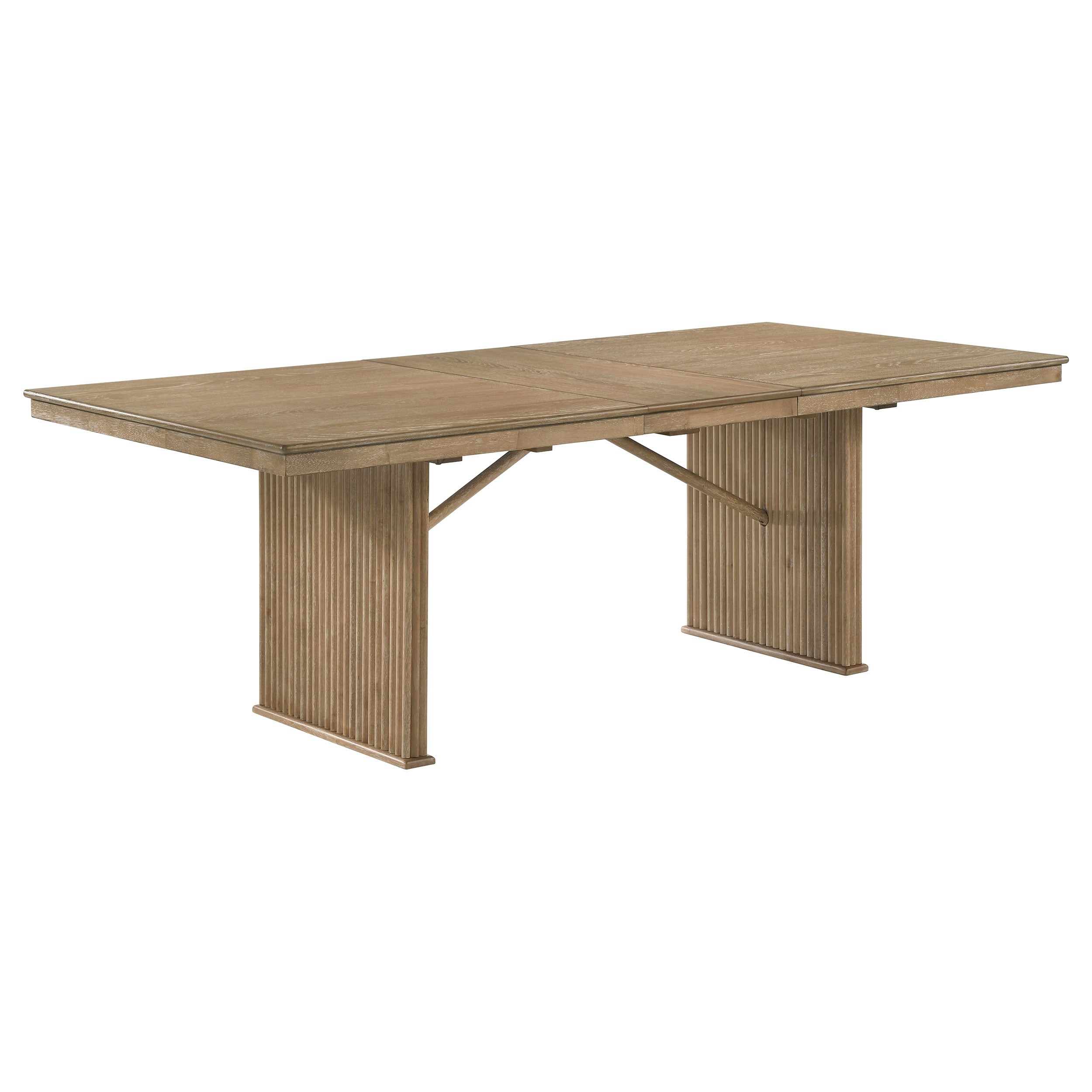 Best Furniture Outlet - Coaster - Adina 89-inch Extension Dining Table Distressed Light Brown - 193611