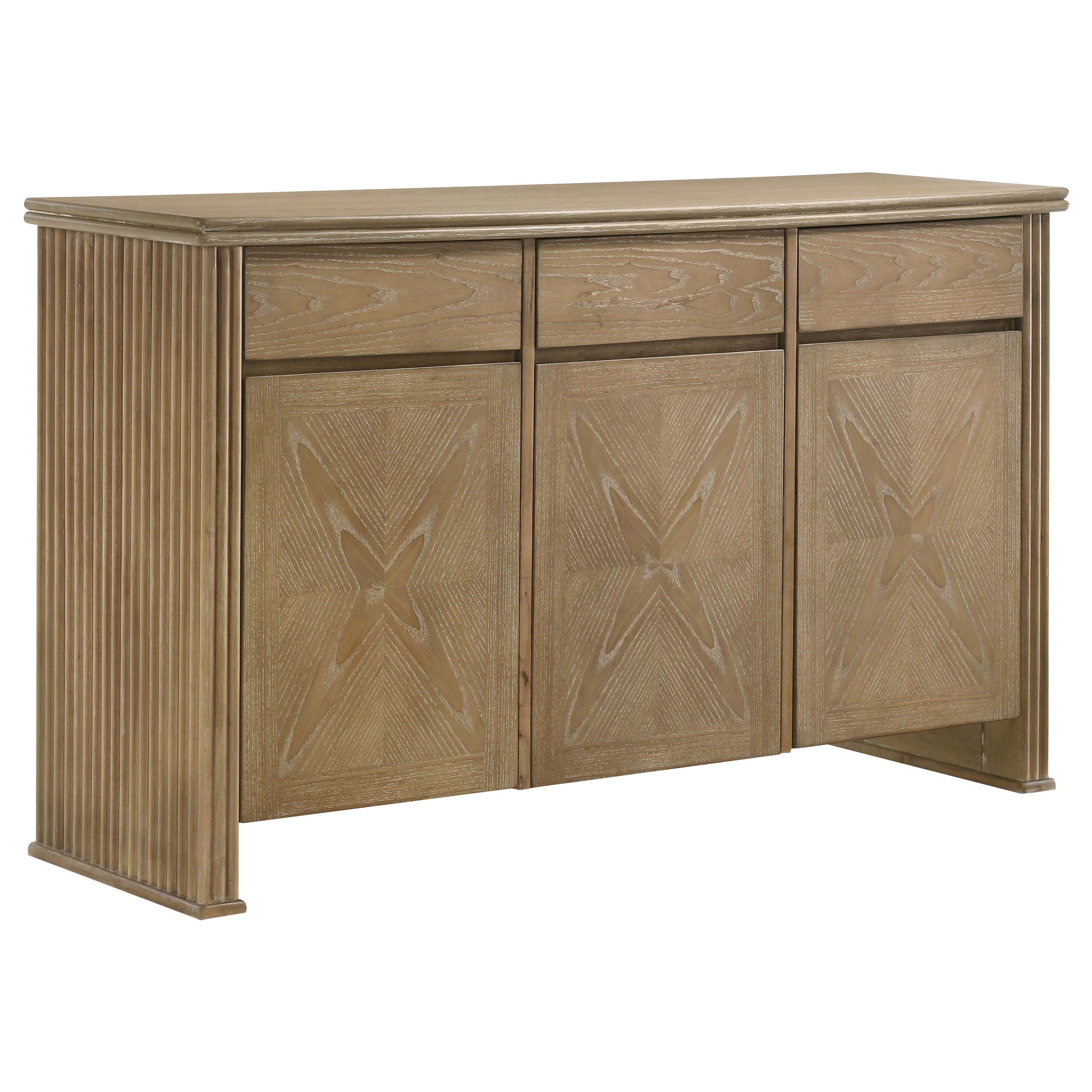 Best Furniture Outlet - Coaster - Adina 3-door 59-inch Sideboard Server Distressed Light Brown - 193615